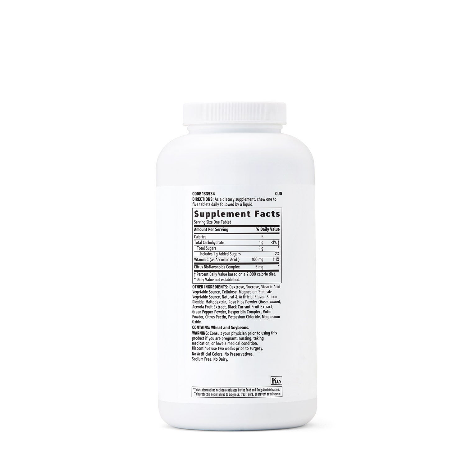 133534 GNC Purhase GNC Chewable Vitamin C Tablets 100 mg Mixed Fruit
